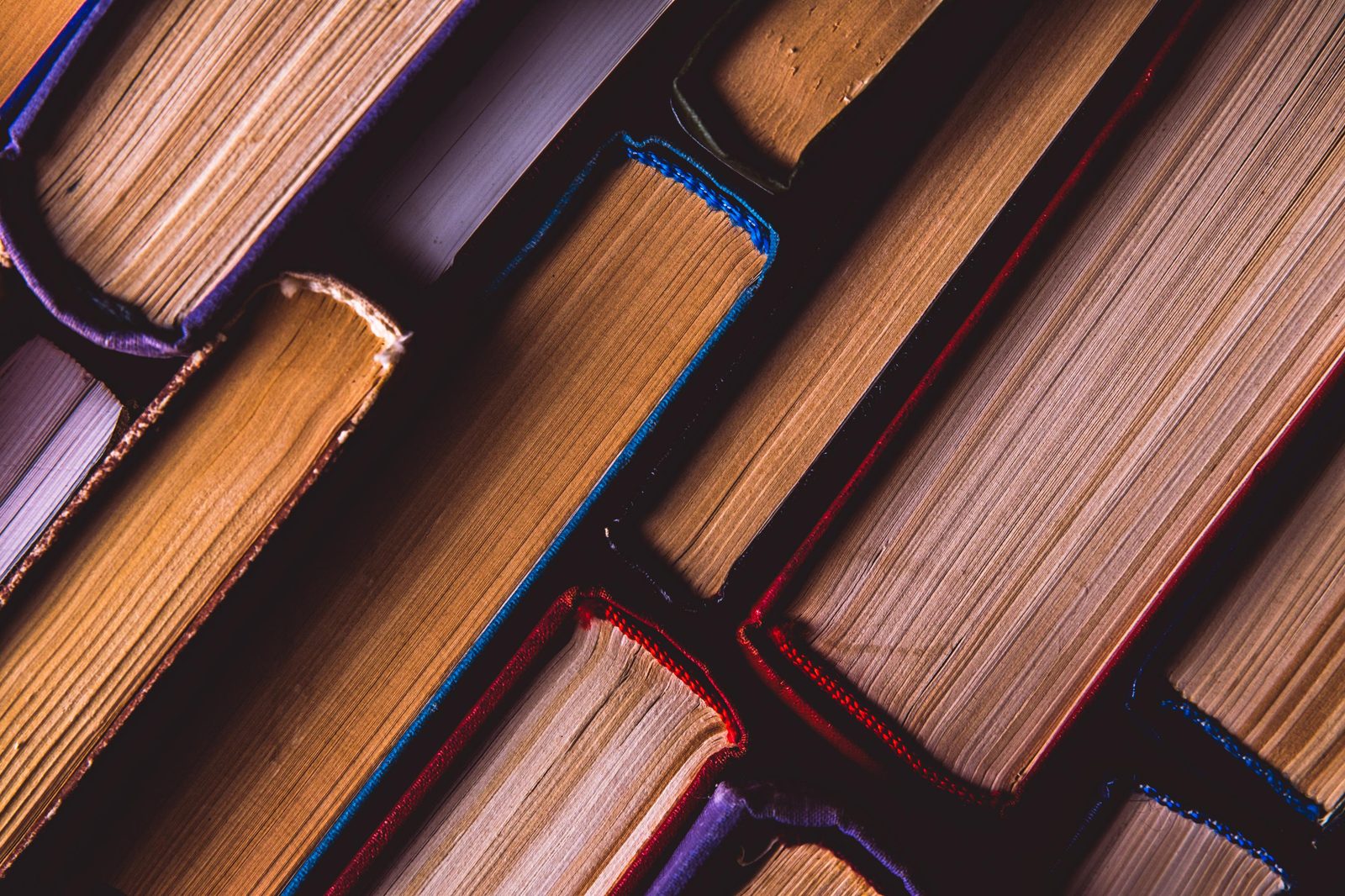 Stack of well-read books
