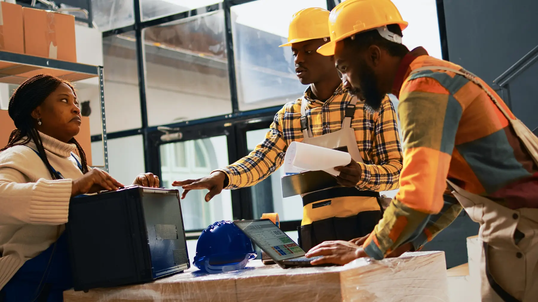 Manufacturing partners in a planning meeting